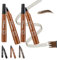 2PCS 4 Fork Tip Eyebrow Pencils, Pronged Waterproof Eyebrows Pen, 3D Effect Create Natural Eyebrow Shape Long Lasting Keep For Women (Brown)