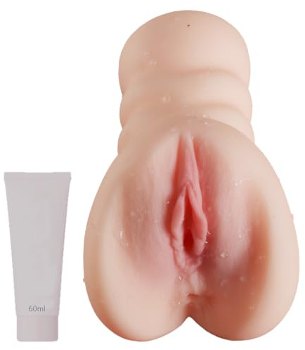 Pocket Pussy Male Masturbators, 2-in-1 Vaginal Textured Tight Masturbator | Easy To Hold, Soft Material, Realistic Internal Structure, Ultra-Durable Construction, Improve Endurance Reduce Sensitivity