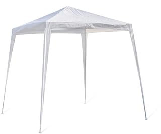 HERSIG - Carpas para Exteriores - Cenadores para Jardin 2x2 m - Pergolas de Jardin Resistente - Carpa Desmontable Fácil de Montar, Terraza, Camping, Playa o Eventos - Protección Solar UV - Blanco