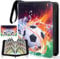 Sammelalbum Fußball Karten - 900 Karten Sammelkarten Album 9 Taschen 50 Seiten Sammelmappe Fussballkarten, Fussball Karten Sammelalbum,Doppelseitiger Seitenschutz Ordner Buch Karten Binder