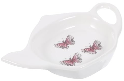 TOPPERFUN Ceramic Tea Bag Holder Teabag Tray for Afternoon Tea Delicate Porcelain for Household Use