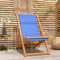 Myheimly Liegestuhl Teak 56x105x96 cm Blau