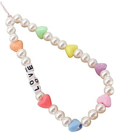 UTHCLO 2stücke Mobile Phone Lanyards Stil Handy Kette Mit Regenbogen Herz Und Buchstaben Dekorative Handyanhänger Für Schule Und Alltag