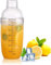 Shaker per cocktail, shaker per bevande, con scala e colino, in plastica trasparente, per casa, bar, negozio di tè, feste, caffetterie, ristoranti, accessori (700 ml)