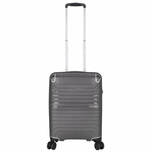 Von Cronshagen Reisetrolley Halvar| Stabiler Koffer in verschiedenen Größen | Hartschalenkoffer aus stabilem Material | mit TSA Zahlenschloss | Reisekoffer (Anthra, S - Handgepäck)