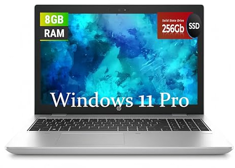 HP ProBook 650 G5 Business Laptop, 15.6 FHD(1920x1080) Display, Intel Core i5-8265U, 8GB RAM, 256GB SSD, Windows 11 Pro (renouvelé)