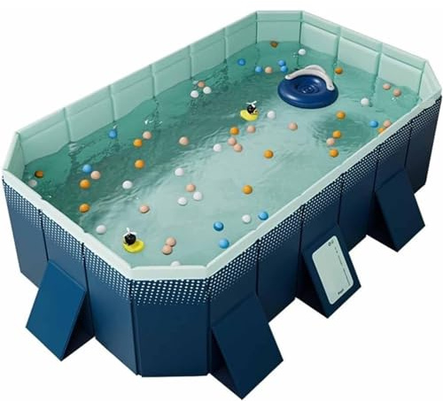 Piscine familiale gonflable avec bouchon de vidange, facile à assembler, design portable en plastique dur