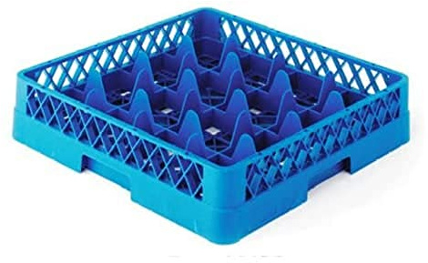 Lacor 69214 - Grundkorb 16 Fächer 50x50x10 - Blau | Langlebiges Profi-Utensil; entwickelt für optimale Leistung und schnelle, unkomplizierte Reinigung in der Spülmaschine