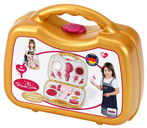 Theo Klein 5293 Princess Coralie Frisierkoffer mit Haartrockner I Spiel-Föhn mit Kaltluftfunktion I Inkl. Diffusor, Spiegel u.v.m. I Maße: 27 cm x 9,5 cm x 24 cm I Spielzeug für Kinder ab 3 Jahren