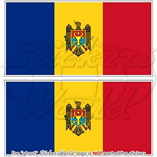 Moldawien moldawische Flagge 109,2 cm 110) Bumper Sticker, Aufkleber Vinyl X2