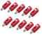 WITTKOWARE HO-Stecker/Zwergstecker mit 2,6mm Pin-Ø, Schraubanschluss, 10 Stück, rot