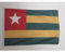 AZ FLAG - Drapeau Togo - 45x30 cm - Pavillon Nautique Togolais Spécial Bateau Et Extérieur En Maille Bloquée Avec Anneaux Plastiques Intégrés - 30g