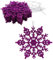 Christmas Concepts® Pack of 12-10cm Glitter Snowflake Hanging Decorations - Christmas Decorations (Purple)