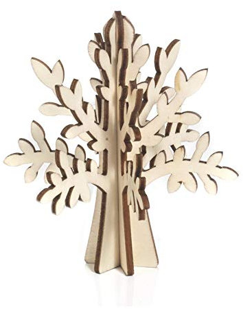 24 PEZZI Albero della vita in legno NATURALE componibile da 10 cm BOMBON