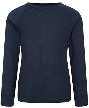 Mountain Warehouse Talus Kids Base Layer Top - Breathable & Lightweight, Moisture Wicking, Boys & Girls - Autumn, Winter, Outdoors, Travelling & Hiking Navy (02) Kids Size 2-3 Years