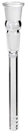 PARADIZE Glas Chillum - Schlitz Diffusorkupplung - (18,8 oder 14,5) Schliff und Länge wählbar (18,8 mm, 16 cm)