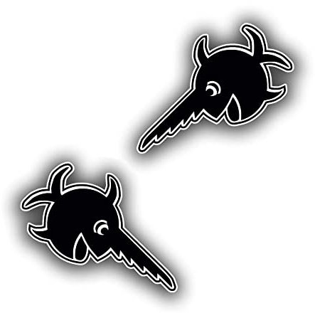 U-Boot 96 lachender Schwertfisch Sägefisch Aufkleber U96 Fisch je 10x8cm #A5409