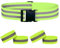 Houdao 1 Stück Reflektoren Gürtel und 4 Stück Reflektorband Klettverschluss Elastische Reflektor Armband für Erwachsene Kinder Laufen Joggen Radfahren Hundewandern Running
