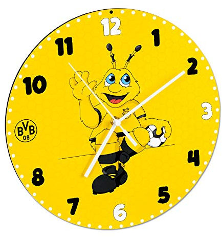 Borussia Dortmund BVB-Kinder-Wanduhr EMMA, 30cm