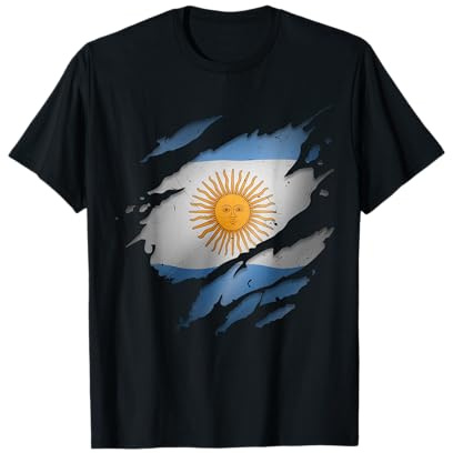 Camisas argentinas con Orgullo | Bandera de Argentina desgarrada Camiseta