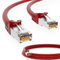 HB-DIGITAL 50m LAN Kabel CAT 7 Rohkabel RJ45 S/FTP Netzwerkkabel Ethernet Patchkabel bis zu 10 Gbps 600 MHz Kupfer Profi PiMF Kupfer für Patchpanel Switch Router Modem - Rot
