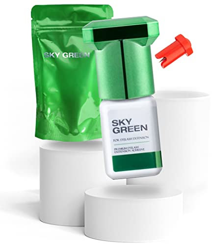 P-Beauty Cosmetic Accessories | Sky Glue Wimpernkleber für die professionelle Wimpernverlängerung | bietet lange Haltbarkeit | Lashes | Trocknungszeit 2-3 Sec. | Farbe: Schwarz | 5ml (Green)