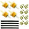 16PCS Inline Fuel Filter 5mm Hose Kit, Universal Car Motorcycle Fuel Filter Hose with 4Pcs Fuel Filters+4Pcs 10cm Petrol Pipe Hose Line+8 Pcs Hose Clips for Motorcycle Car