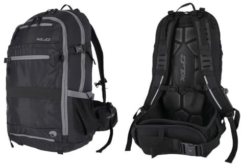 XLC Unisex – Erwachsene Ba-S98 Rucksack, Schwarz/Grau, 28 Ltr