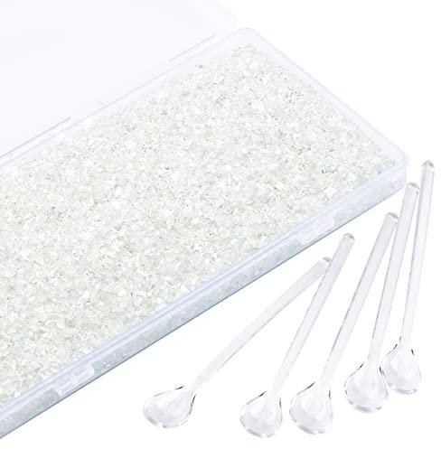 WANDIC Decorative Crushed Stones, 200 Grams Shiny Chip Crystal Stone Natural Irregular Polished Decorative Stones for Home Decor Art Craft Vase Filler Houseplant Filler
