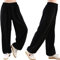 Pantalon de Tai Chi Unisexe Couleur Unie Loisirs Coton et Soie Costume Chinois pour Tai Chi and Wing Chun Taille Elastique Tenue de Tai Chi pour la Méditation et Le Qigong,001,M