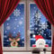JOFONY Weihnachten Aufkleber Fenster,300 PCS Fensteraufkleber für Weihnachten,Schneeflocken Weihnachtsmann Elch Fensterbilder für Fensterdekoration,Türen,Schaufenste