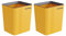 BOKIOESDE 2 pièces Bureau hôtel Poubelle Salon Chambre Corbeille à Papier Forme carrée Poubelle Grande capacité, Jaune S