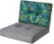 Outdoor Kissen KAJA 68x68 cm, Graphit + Grasgrün – Bequemes Sitzpolster für Gartenmöbel, Balkon & Hollywoodschaukel | Palettenkissen & Stuhlkissen für Indoor & Außen