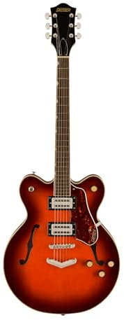 Gretsch G2622 Streamliner Center Block Double-Cut V-Stoptail Fireburst - Halbakustik Gitarre