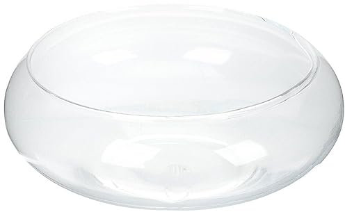 Happyyami Verre Fish Bowl Fleur Vase en Verre Bol Clair Large Bouche Vase Rond Terrarium Air Plante Hydroponique Succulente Planteur Floral Contenant Vase pour Bureau À Domicile Mariage L