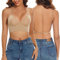 Sujetador de espalda baja para mujer, push-up, cuello en V profundo, sujetador sin espalda baja, tirantes múltiples, sujetador convertible, sujetador de elevación de alambre, Bronceado, S