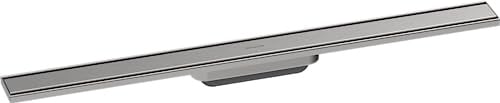hansgrohe Fertigset Duschrinne RainDrain Original, Abflussrinne 800mm, Bodenablauf Dusche, Edelstahl gebürstet