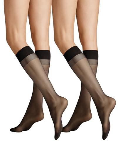 Hudson Damen Kniestrümpfe Simply 20 2-Pack druckfrei 20 Den