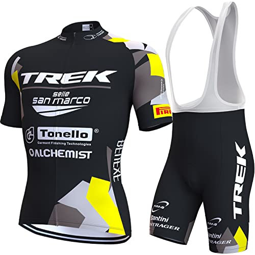assocauicy Rennrad Trikot Herren Set,Atmungsaktiv Und Schnelltrocknend Herren-Radtrikot Radhosen Für Männer Mit 3D-Gel-Pads