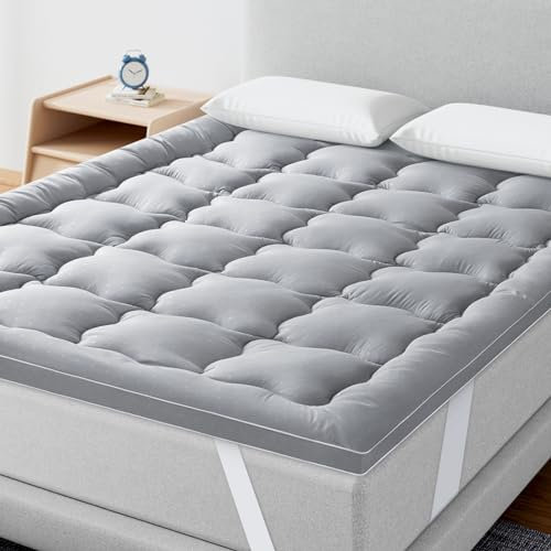 Maxzzz Matratzenauflage für King-Size-Betten, extra Dicker Matratzenbezug für Rückenschmerzen, Matratzenschoner für 20,3-53,3 cm Matratze, 1,2 kg Daunen-Alternative, 198 x 203 cm