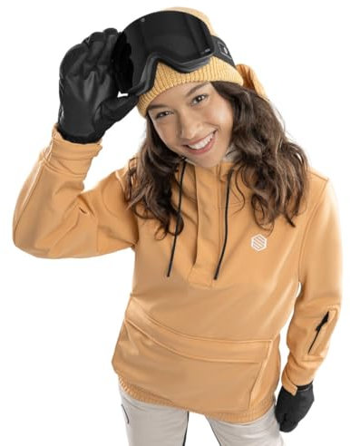 SIROKO - Snowboardjacke mit Kängurutasche für Damen W3-W Neuquén - M - Gelb