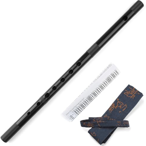 Japanische Shinobue Flöte aus Kunststoff, 7 Hon, Musikinstrument, Schwarz