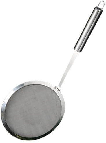 F Fityle Cuillère d'écumoire en acier inoxydable, filtre de friteuse professionnel Durable, tamis de cuisson pour frire