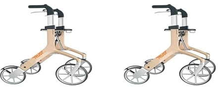 TrustCare 720760 Let's Fly Out, Rollator - Gehhilfe für den Außenbereich, Grau (Packung mit 2)
