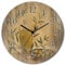 ARTLAND Wanddeko Wanduhr Holz ohne Tickgeräusche Funkuhr lautlos rund Ø 30 cm Küchenuhr Oliven Zitronen T4HV