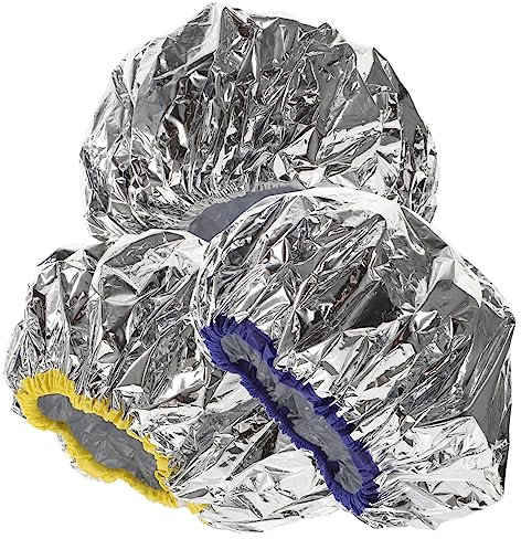 MAGICLULU 3stücke Elastische Haarfärbekappen Aus Alufolie Für Tiefenwirksame Pflege Haarkappen Haarkur Wärmekappen Natürliche Temperaturhaltung Für Heim Salonanwendung Zufällige Farben