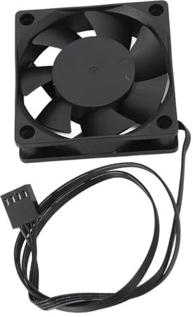 Computer Case Fan, 60mm PWM PBT 4 Pin Dual Ball Bearing Case Fan, 24.9 DBA Low Noise, Fan Speed Up to 3000 RPM, 12.7 CFM