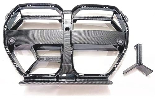 Auto Frontgrill Front Stoßstange Mitte Grille Grills Facelift Racing Für G80 Für M3 G82 G83 Für M4 2021 2022 2023 Kühlergrill(Kohlefaser-Optik)