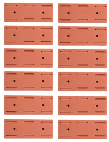 Stanzfreier Steckdosenhalter, 12 Stück, Wandmontage, Steckdosenbefestigung, selbstklebender Kabel-Organizer für Steckdosenleiste, WLAN-Router, Belkin, Fernbedienung und andere, Orange