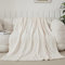 WONGS BEDDING Kuscheldecke Flauschig 150x200 Weiß Decken, Creme Wohndecke Warme Fleecedecke Weiche Sofadecke Couchdecke für Bett Sofa Büro Mädchen